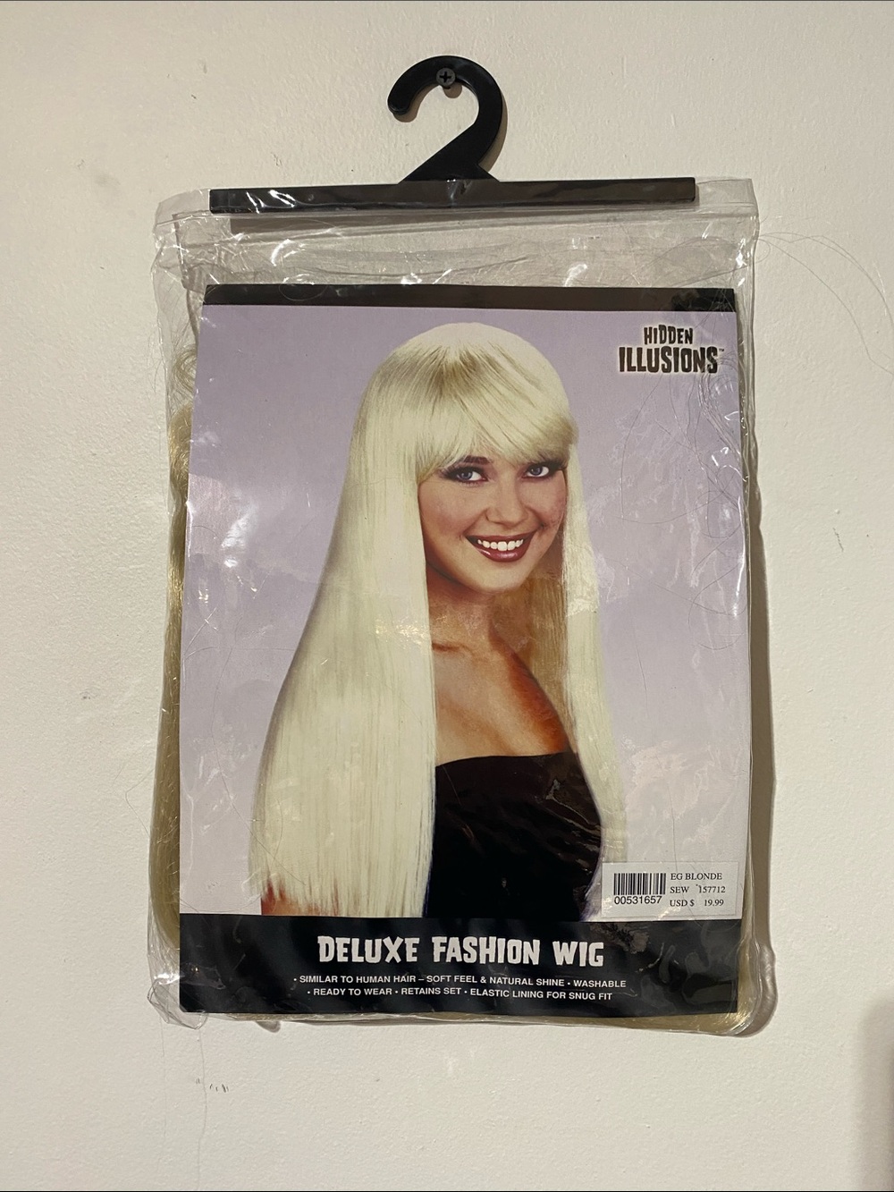 Spirit Blonde Long Straight Wig with Bangs